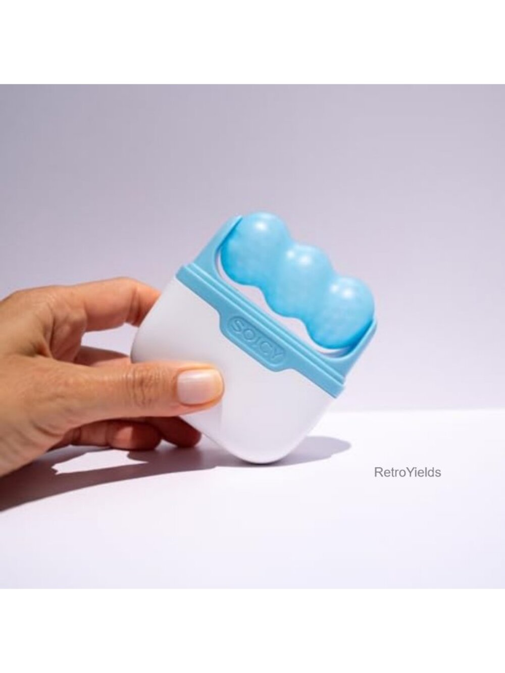 Dual-Sided Cryotherapy Ice Roller Facial Cooling Tool for Puffy Eyes